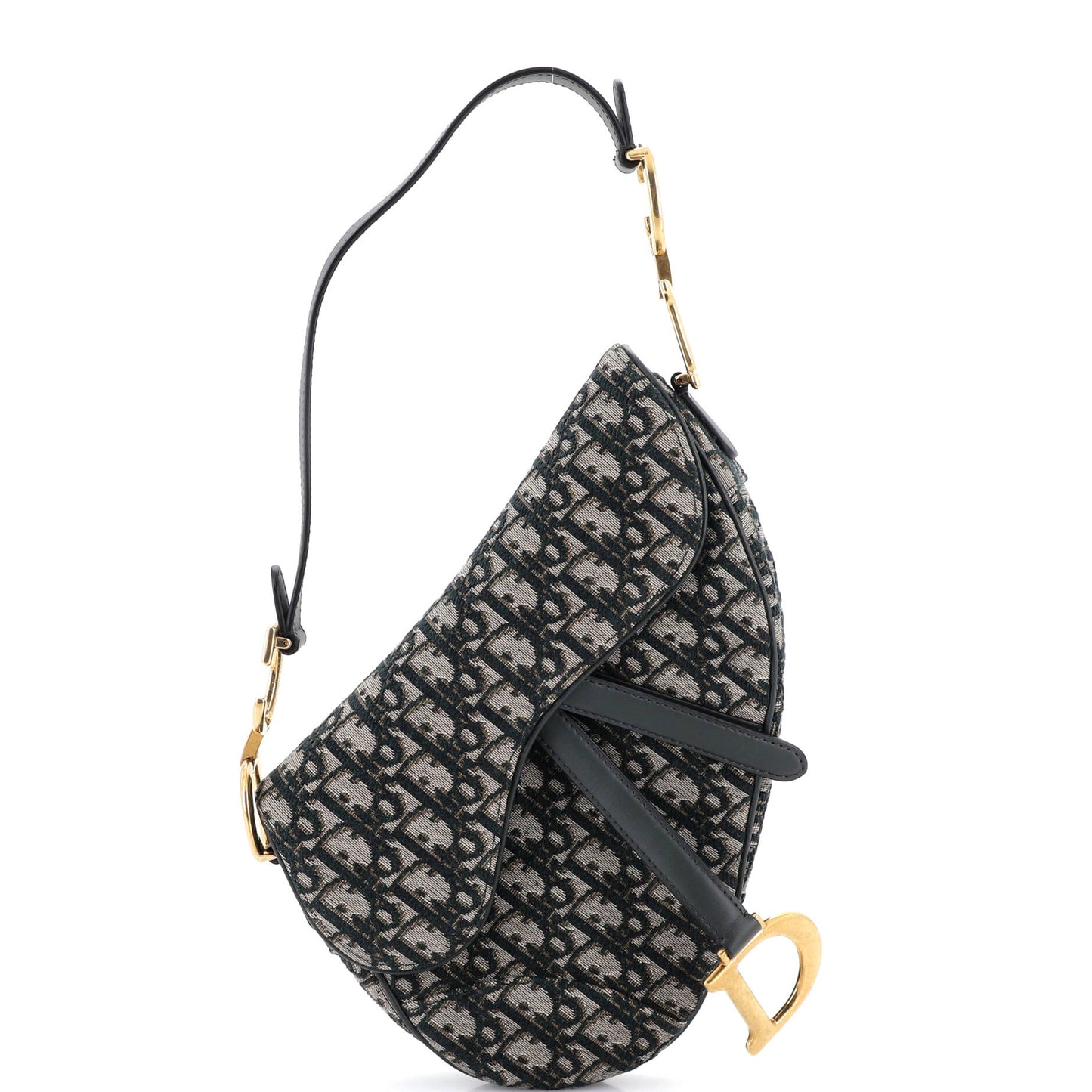 Christian Dior Saddle Handbag, Oblique Canvas, Medium