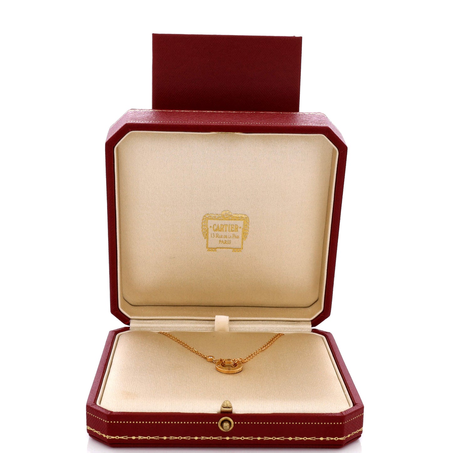 Cartier 2-Diamond Love Pendant Necklace in 18K Yellow Gold and Diamonds