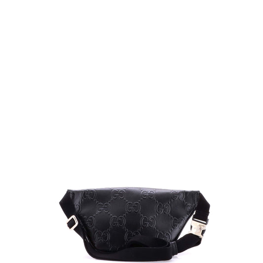 Gucci small belt bag in GG embossed perforated leather