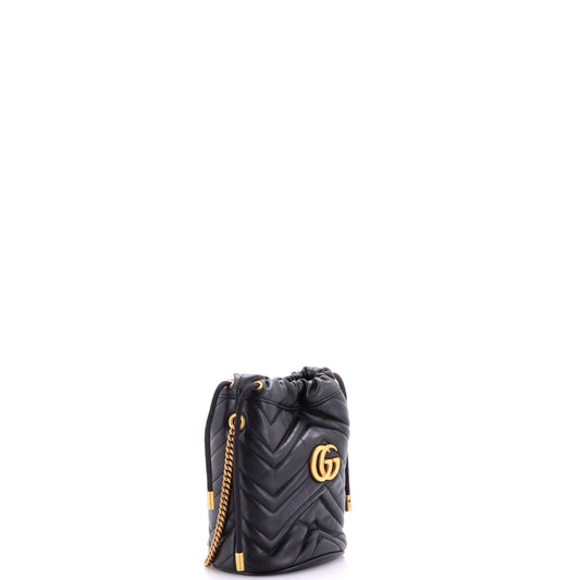 Gucci GG Marmont Mini Bucket Bag in Matelassé Leather