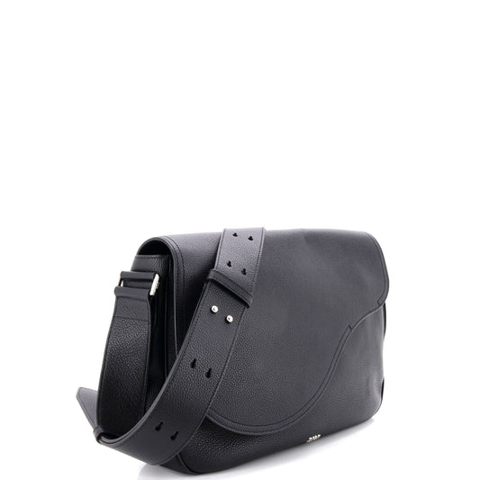 Christian Dior Saddle Flap Messenger Bag, Medium, Leather