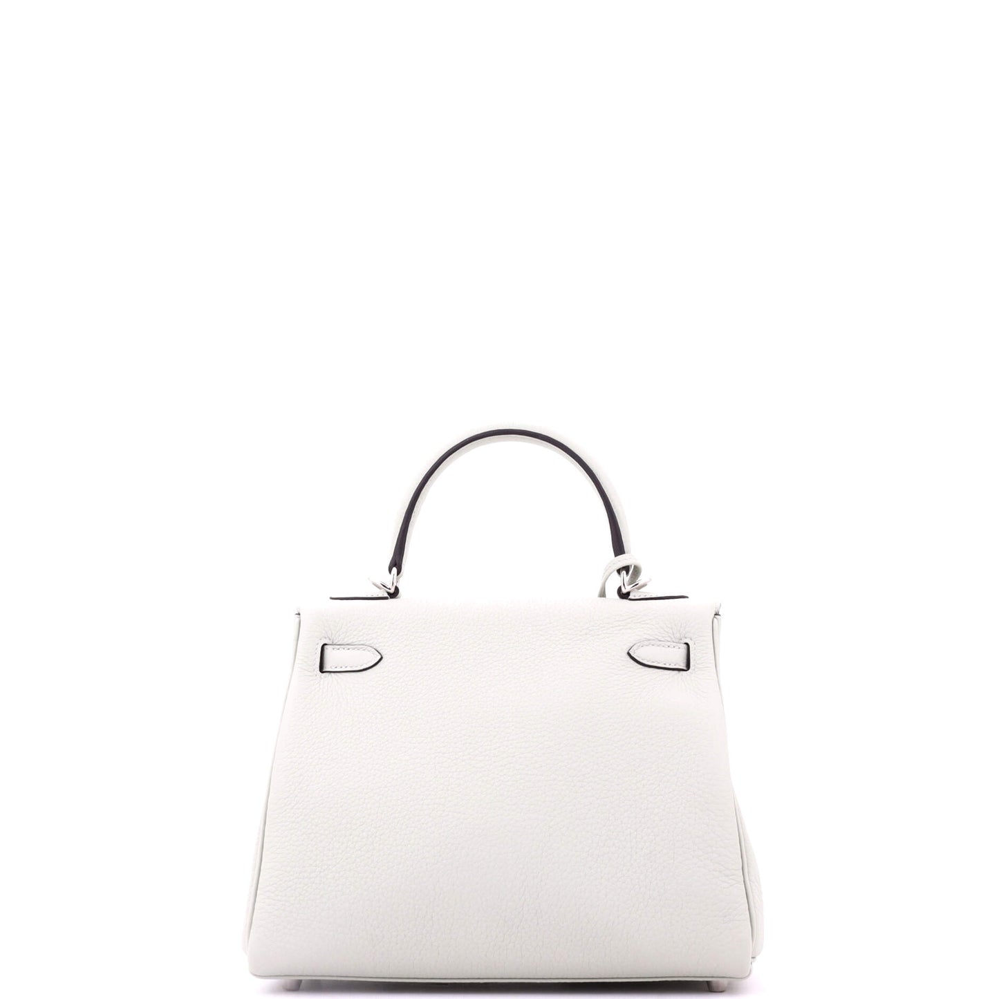 Hermès Kelly handbag, grey Togo with palladium hardware, size 25
