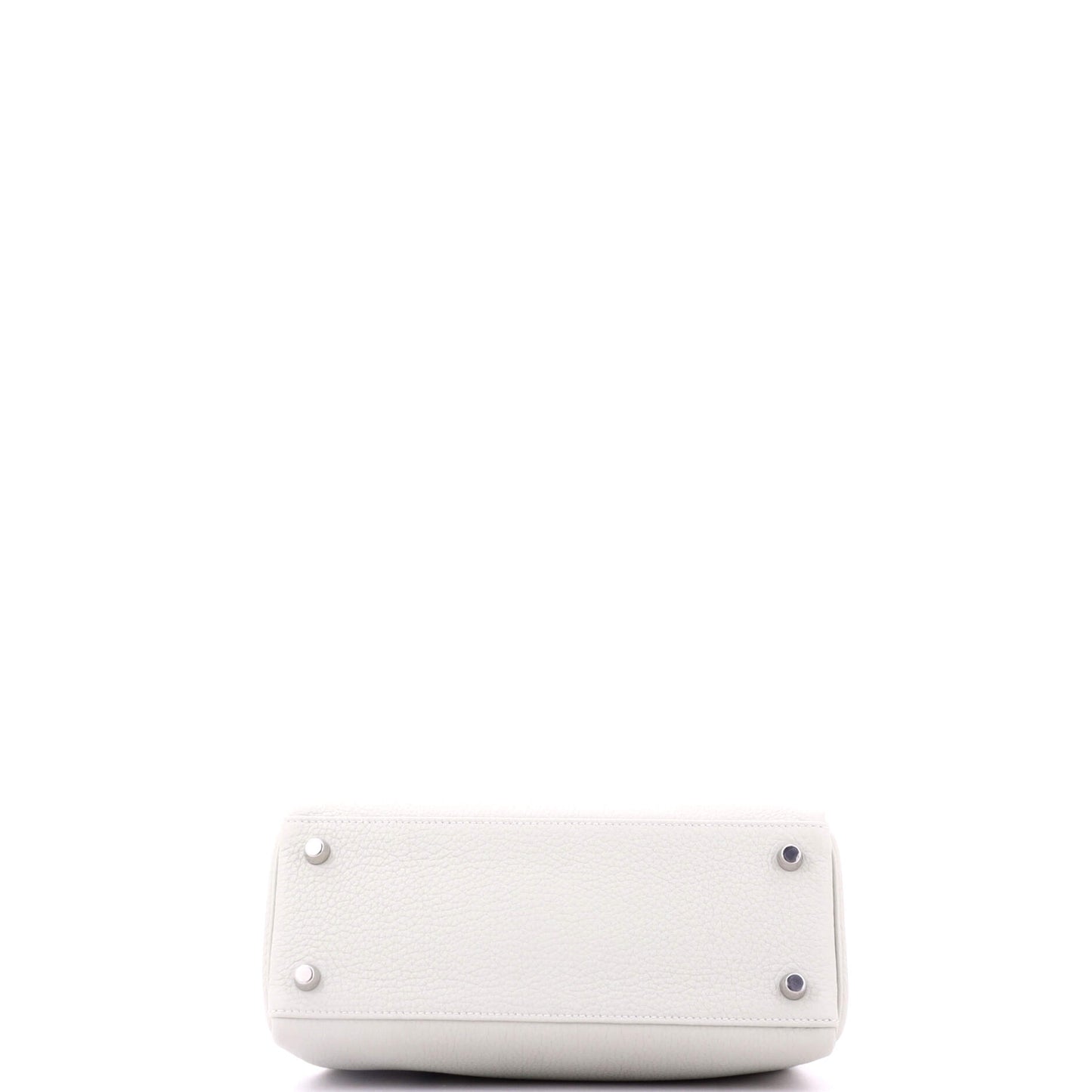 Hermès Kelly handbag, grey Togo with palladium hardware, size 25
