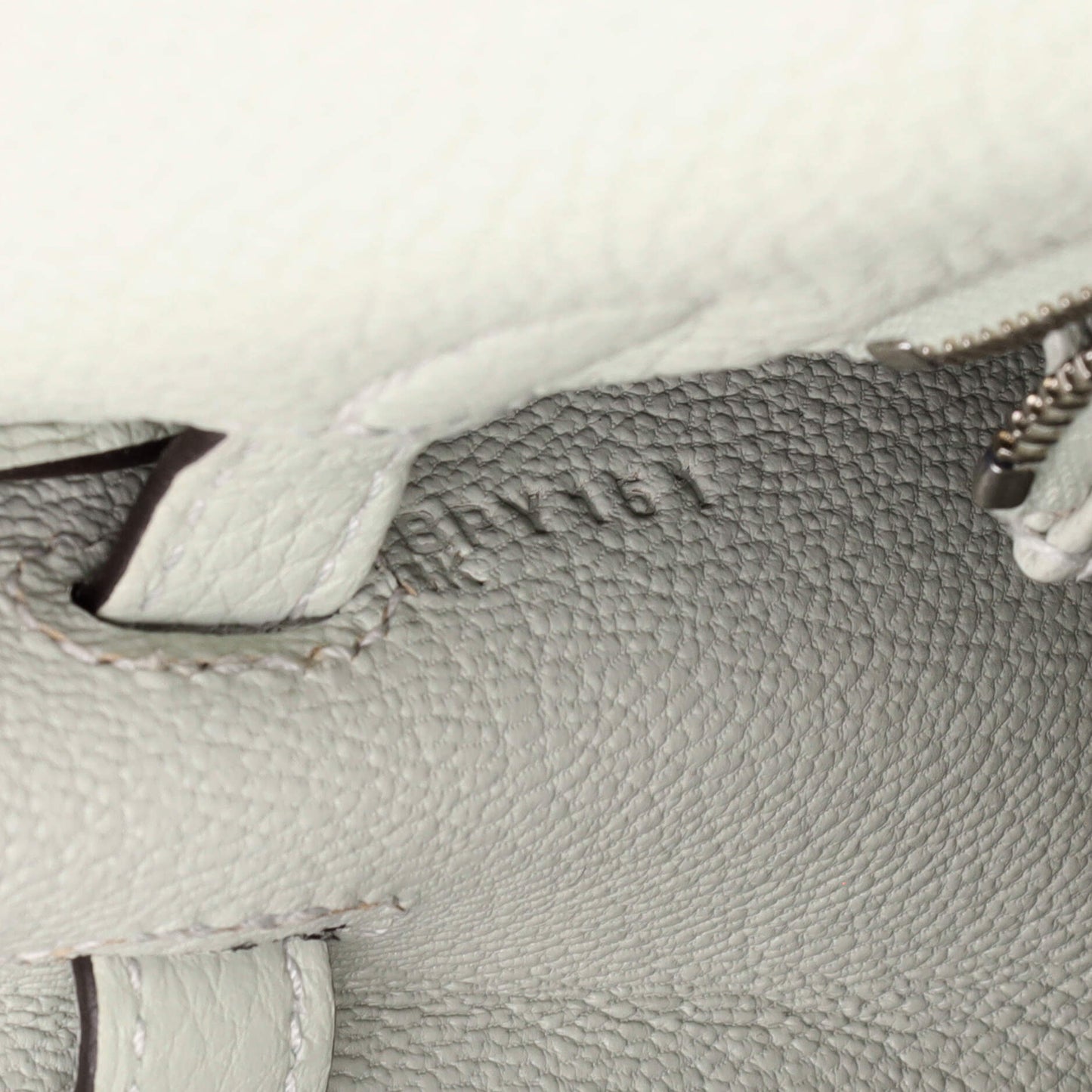 Hermès Kelly handbag, grey Togo with palladium hardware, size 25