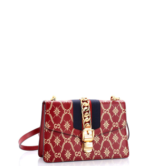 Gucci Sylvie small shoulder bag in printed leather