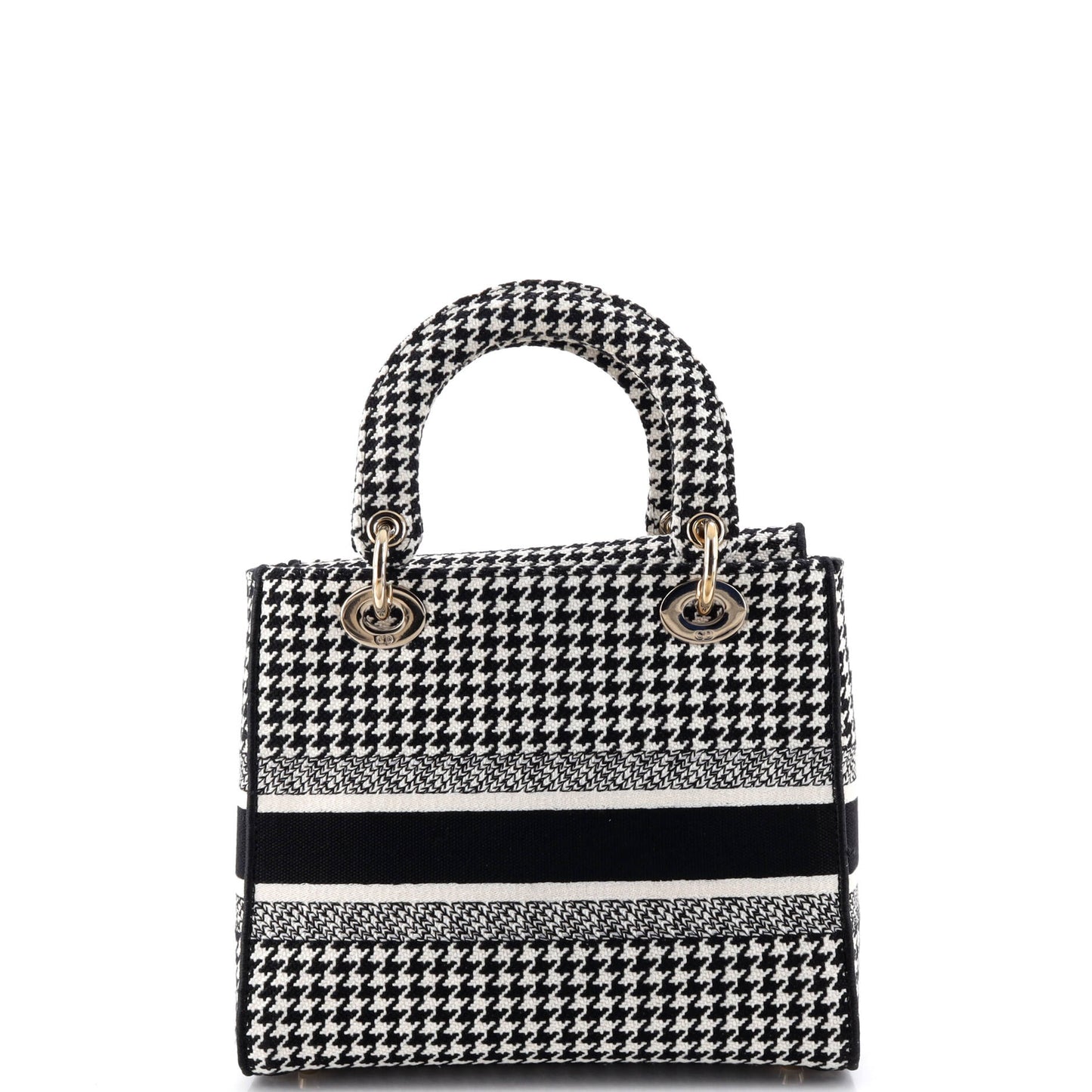 Christian Dior Lady D-Lite Bag, Medium, Houndstooth Canvas