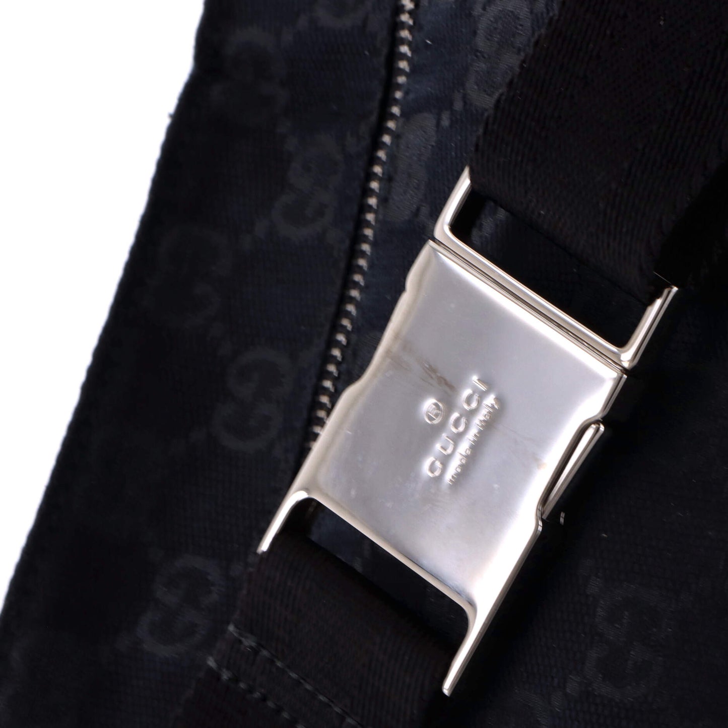 Gucci Vintage Double Belt Bag in GG Canvas and Leather