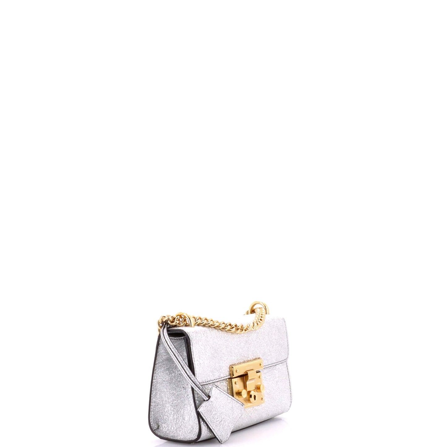 Gucci Padlock Shoulder Bag in Textured Metallic Leather, Small