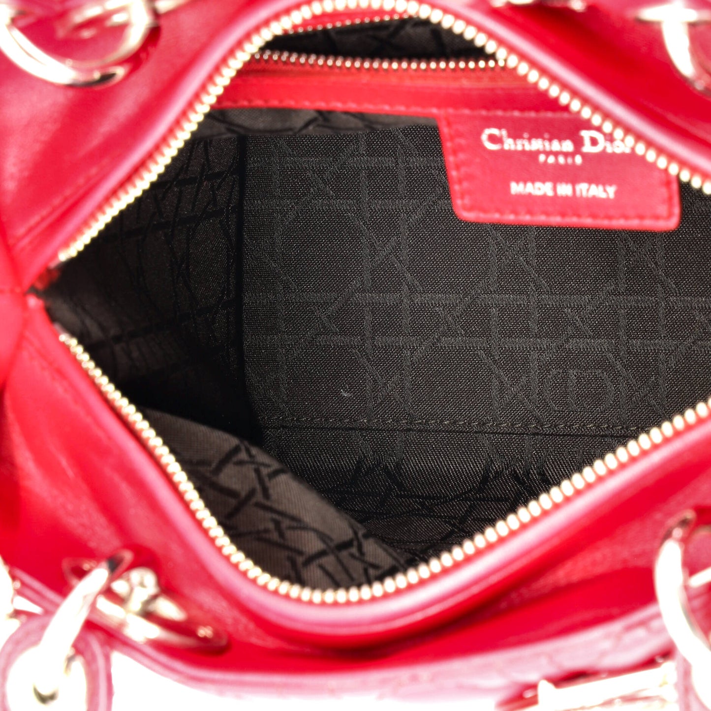 Christian Dior Lady Dior Cannage Quilted Lambskin Medium Bag