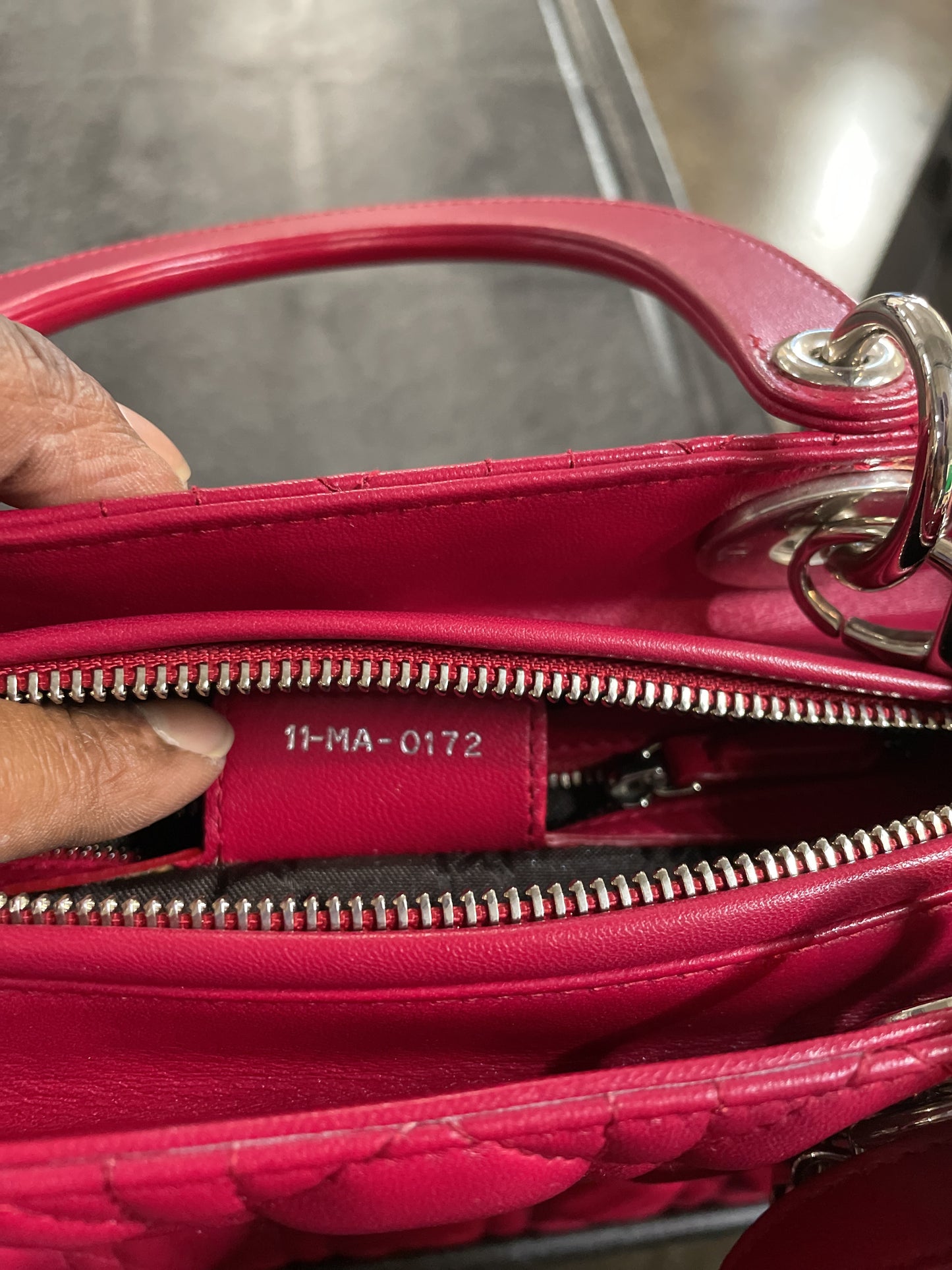 Christian Dior Lady Dior Cannage Quilted Lambskin Medium Bag