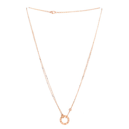 カルティエ 2ダイヤモンド ラブペンダントネックレス 18Kローズゴールド＆ダイヤモンド