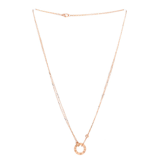 カルティエ 2ダイヤモンド ラブペンダントネックレス 18Kローズゴールド＆ダイヤモンド