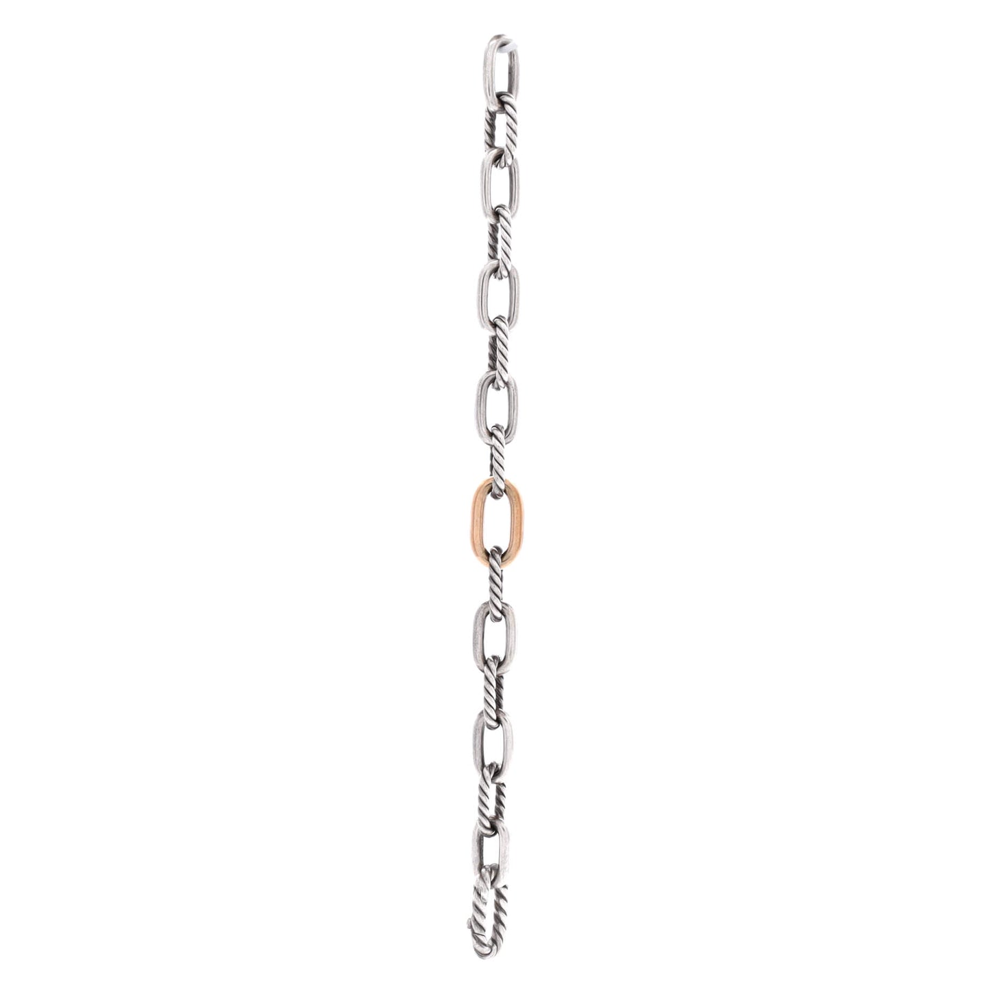 デビッド・ユーマン マディソン チェーンリンクブレスレット 18Kイエローゴールド＆スターリングシルバー 8.5mm