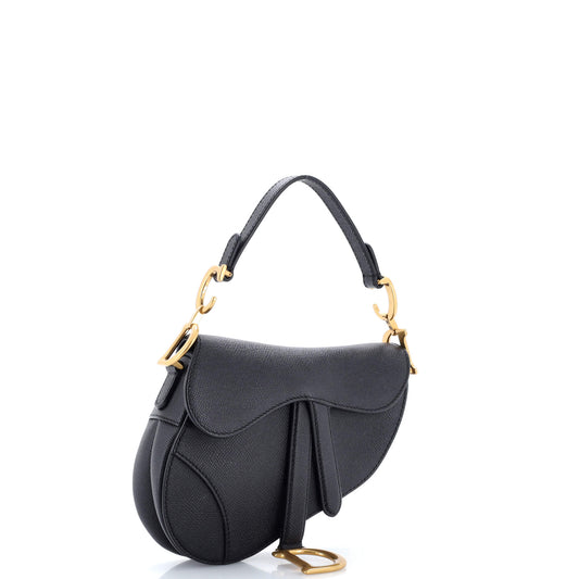 Christian Dior Saddle Leather Mini Handbag