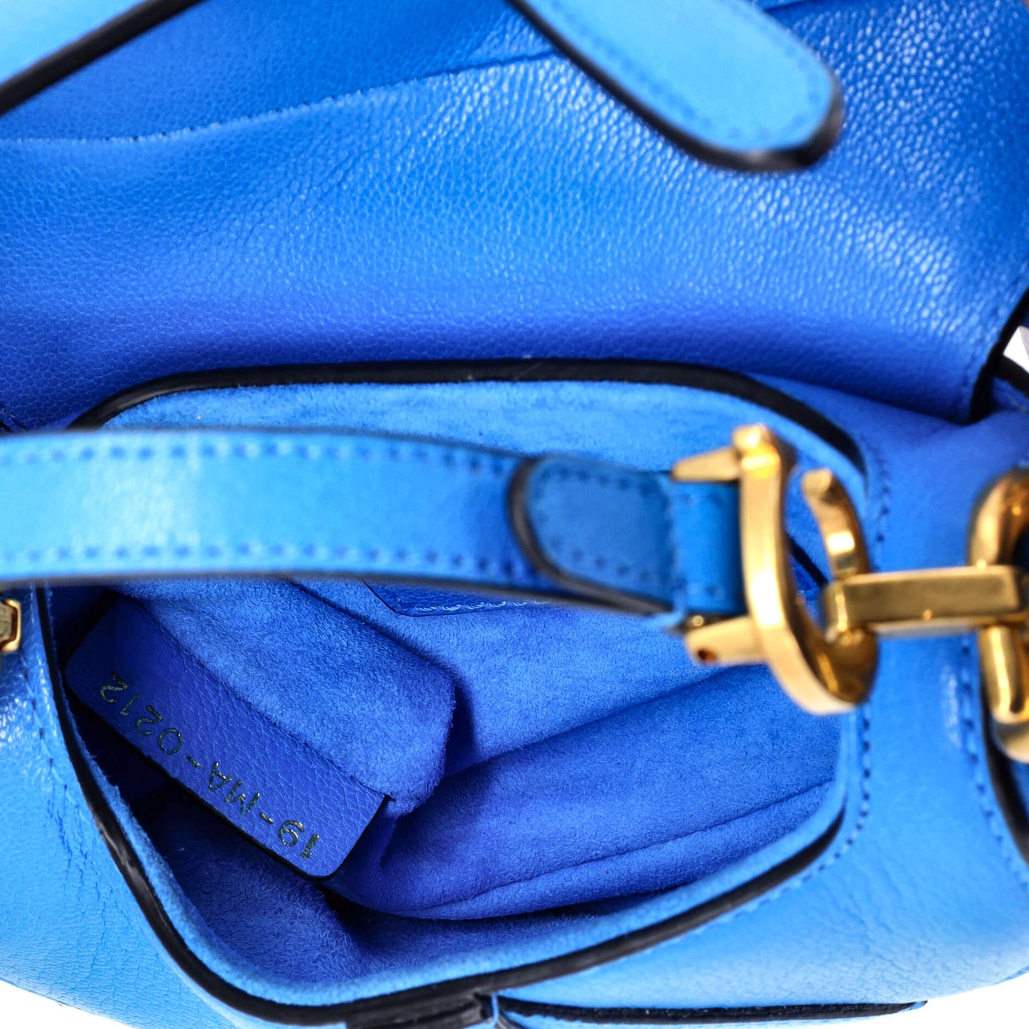 Christian Dior Saddle Handbag with Strap, Leather, Micro