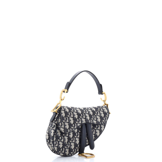 Christian Dior Saddle Handbag Oblique Canvas Mini