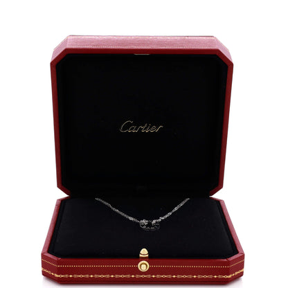 カルティエ 2ダイヤモンド ラブペンダントネックレス 18Kホワイトゴールド ダイヤモンド付き