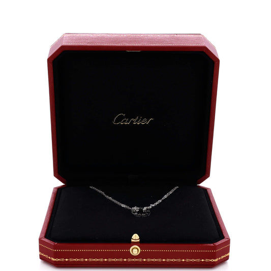 カルティエ 2ダイヤモンド ラブペンダントネックレス 18Kホワイトゴールド ダイヤモンド付き
