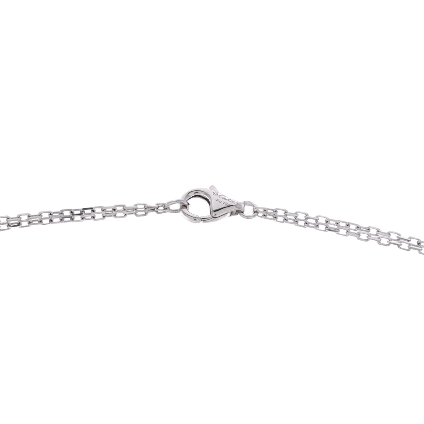 カルティエ 2ダイヤモンド ラブペンダントネックレス 18Kホワイトゴールド ダイヤモンド付き