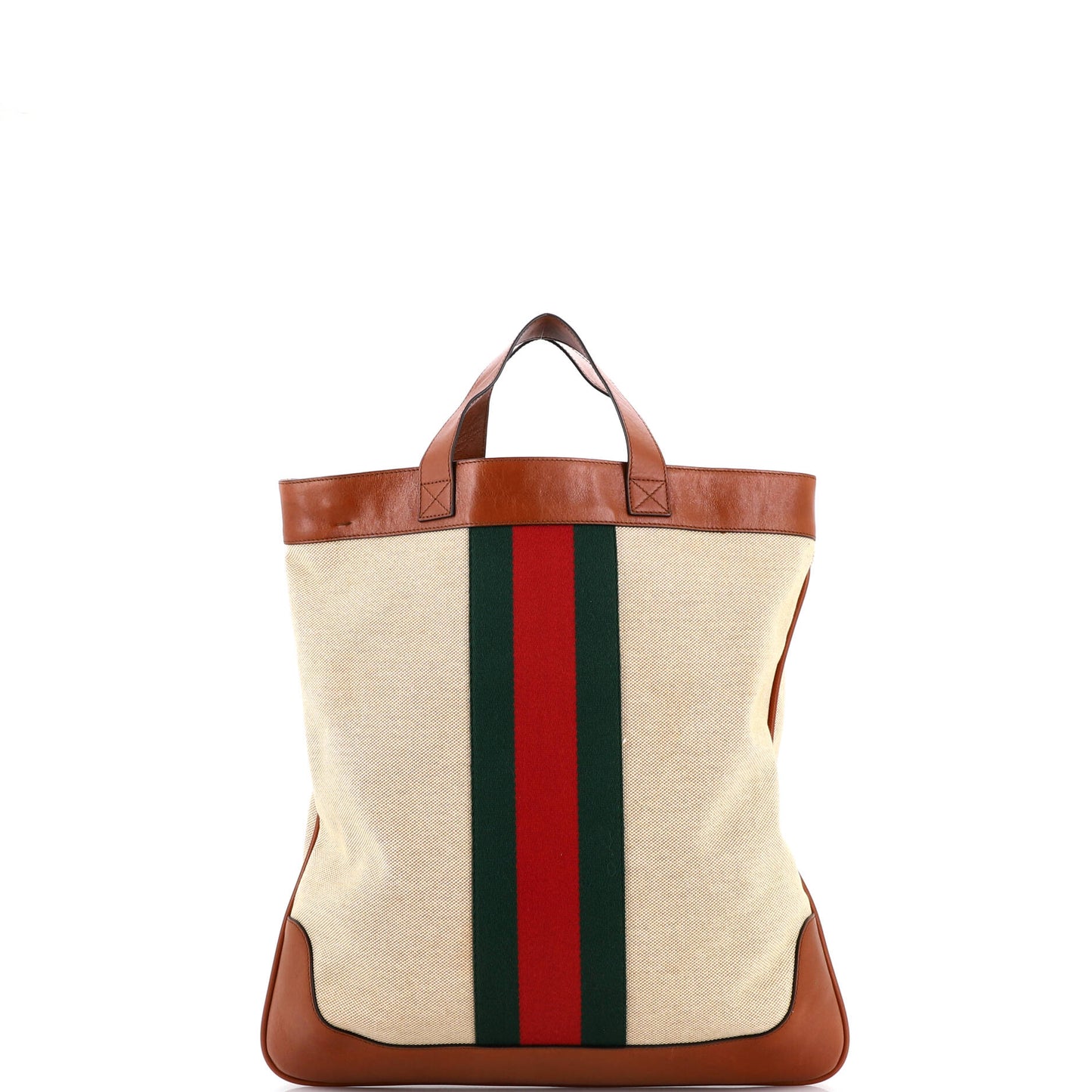 Gucci Vintage Web Canvas Shopping Tote, Large