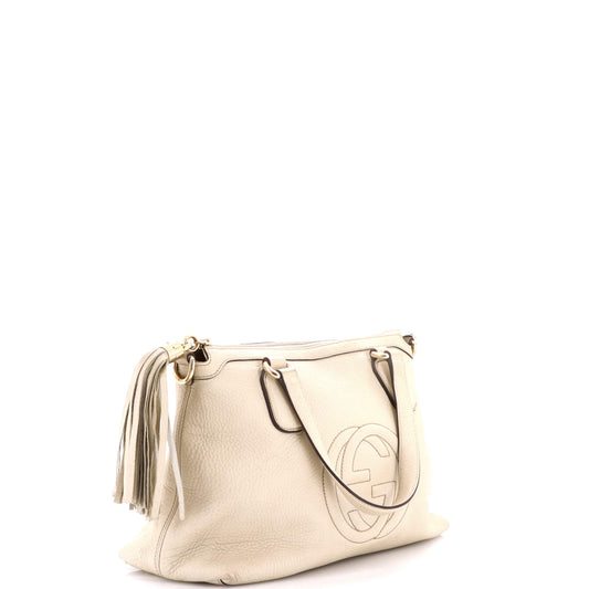 Gucci Soho Convertible Soft Top Handle Bag in Leather