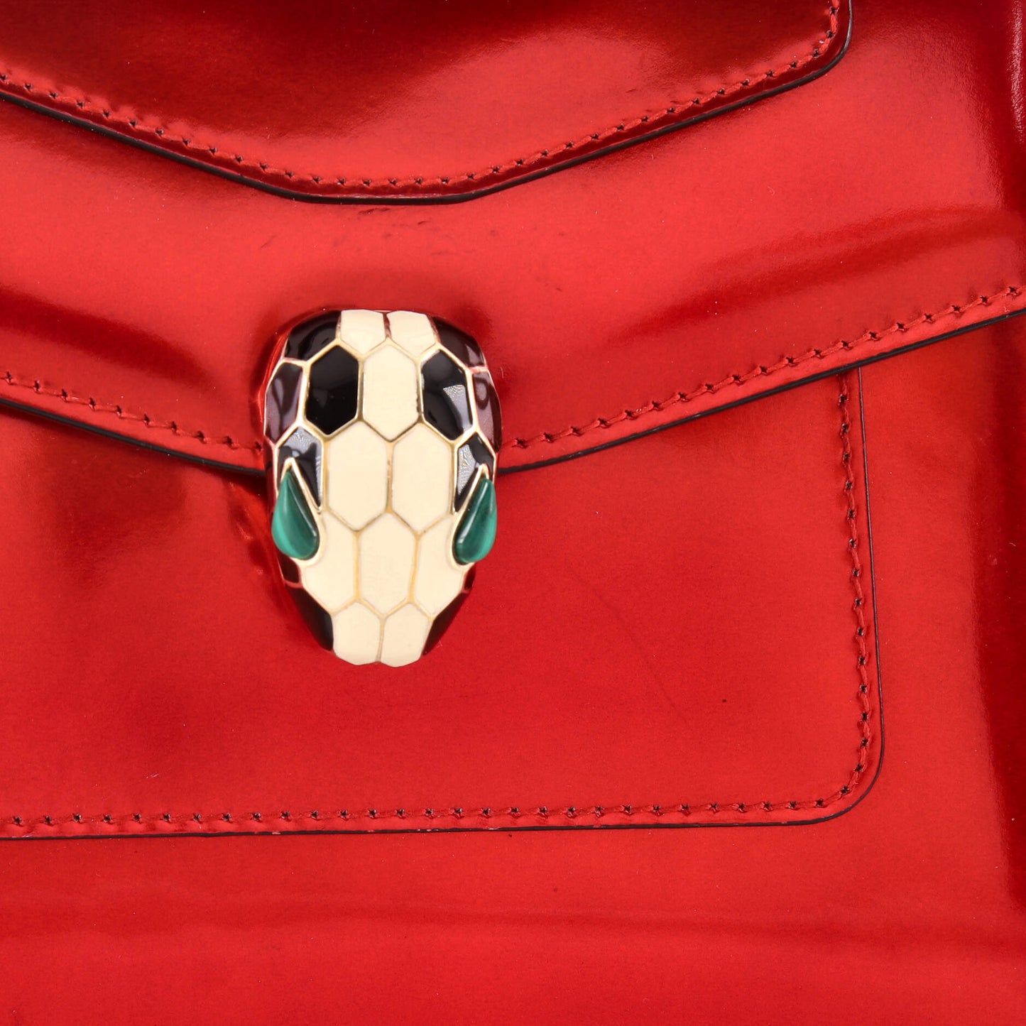 Bvlgari Serpenti Small Patent Top Handle Bag