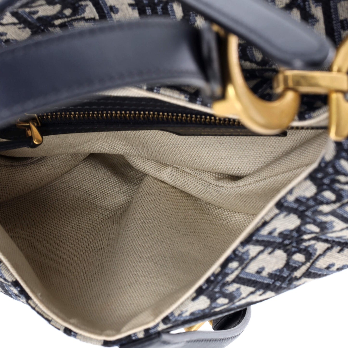 Christian Dior Saddle Handbag, Oblique Canvas, Medium