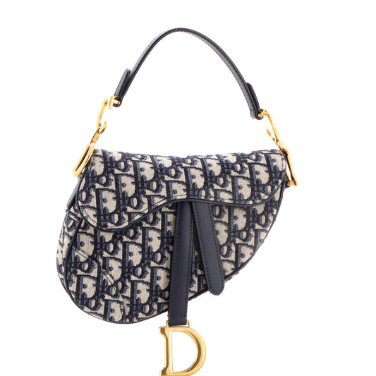 Christian Dior Saddle Handbag Oblique Canvas Mini