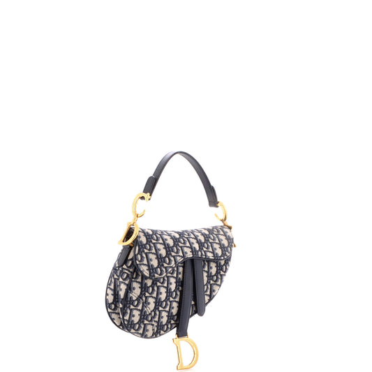 Christian Dior Saddle Handbag Oblique Canvas Mini
