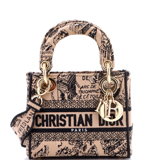 Christian Dior Lady D-Lite Mini Bag in Embroidered Canvas