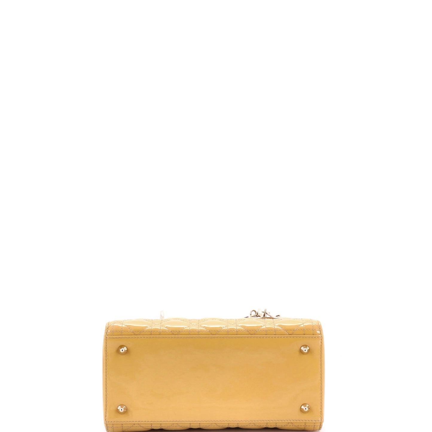 Christian Dior Lady Dior Cannage Quilted Enamel Medium Bag