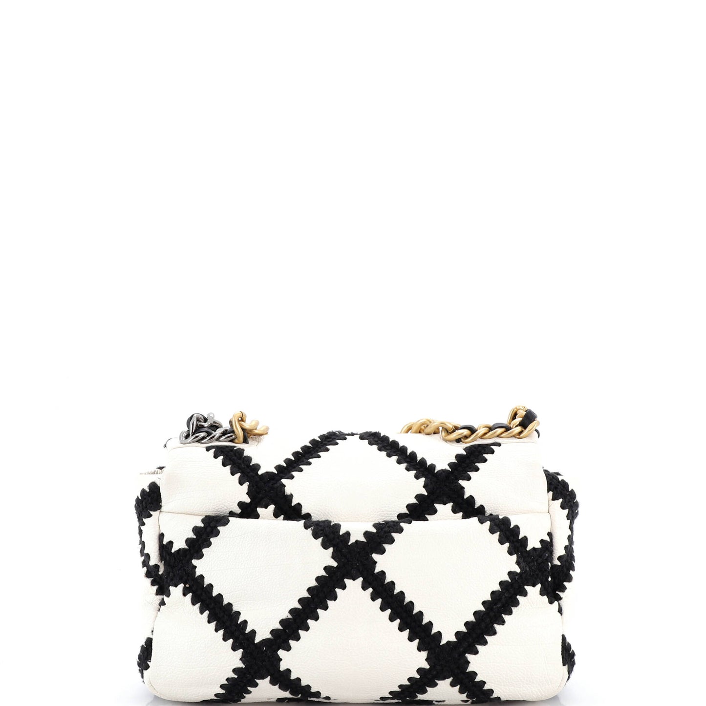 Chanel 19 flap bag in crocheted quilted calfskin, medium