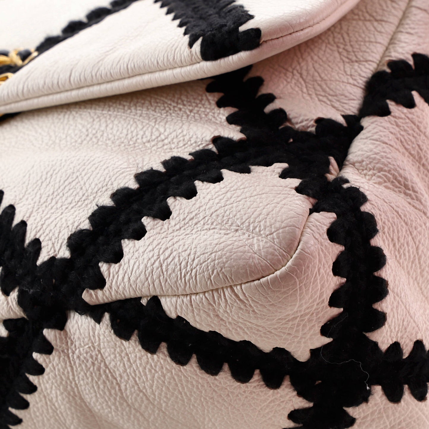 Chanel 19 flap bag in crocheted quilted calfskin, medium