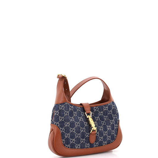 Gucci Jackie 1961 Hobo Bag in GG Denim, Small