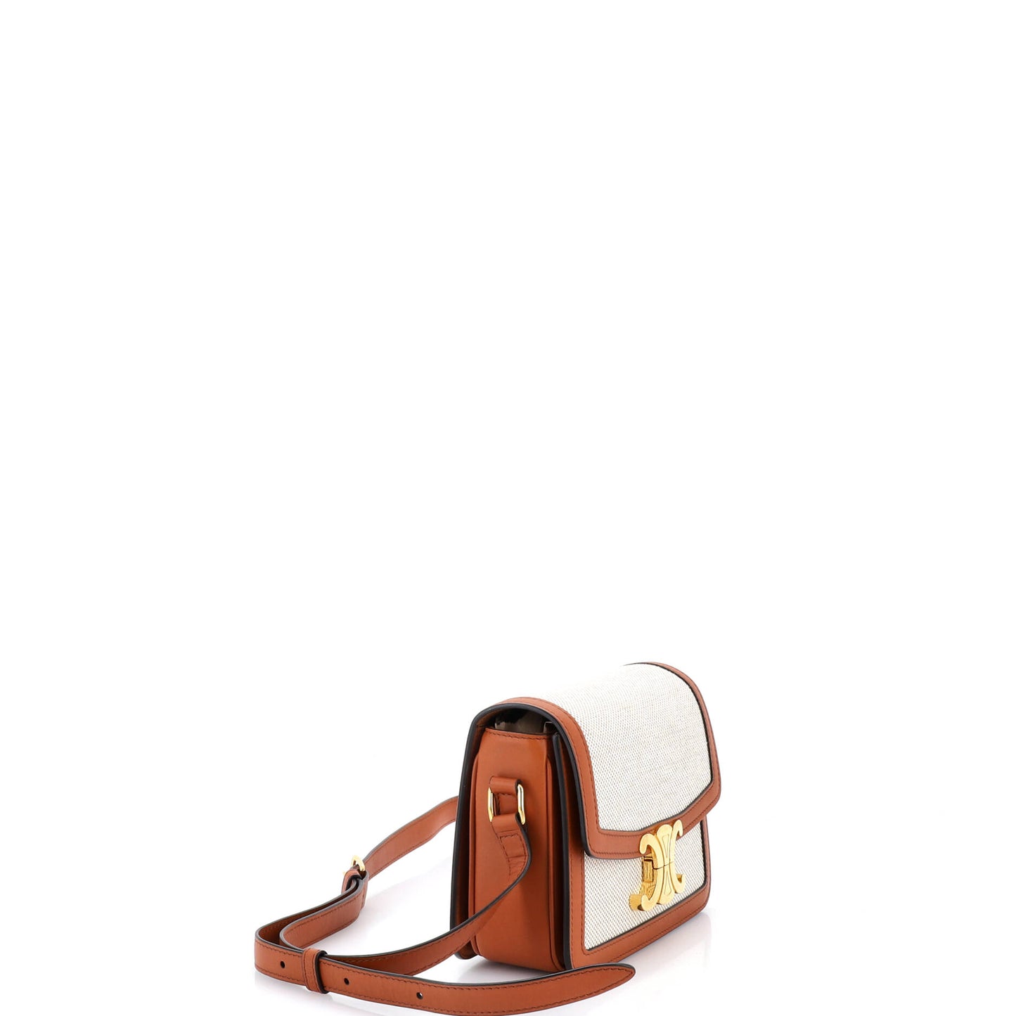 Celine Triomphe Shoulder Bag Canvas Leather Teen
