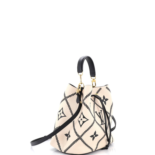 Louis Vuitton NeoNoe Handbag Monogram Empreinte Giant Broderie MM