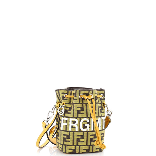 Fendi x Fendi Fragment Mon Tresor Bucket Bag in Zucca Canvas (Mini)