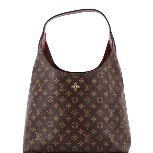 Louis Vuitton Flower Hobo Monogram Canvas and Leather