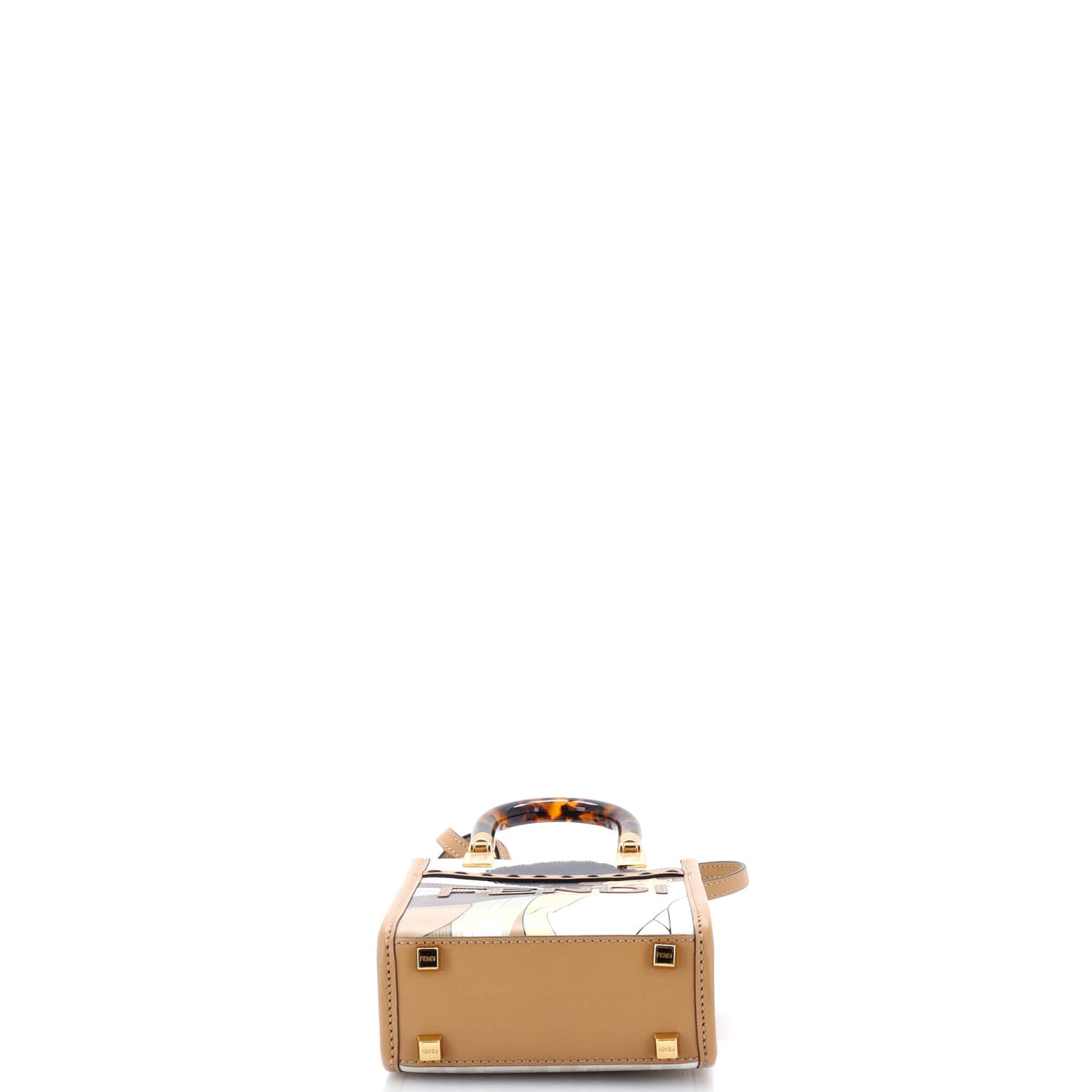 Fendi Sunshine Shopper Tote Bag, Mini, Printed Zucca Coated Canvas