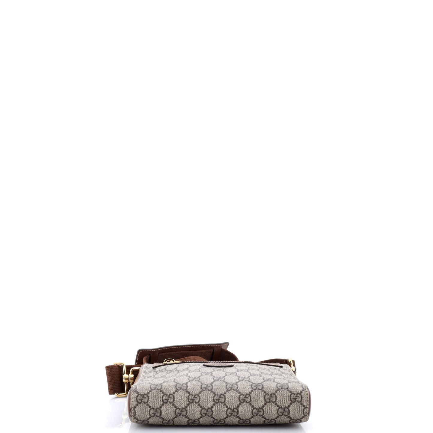 Gucci Interlocking G Patch Zip Messenger Bag in GG Coated Canvas, Small