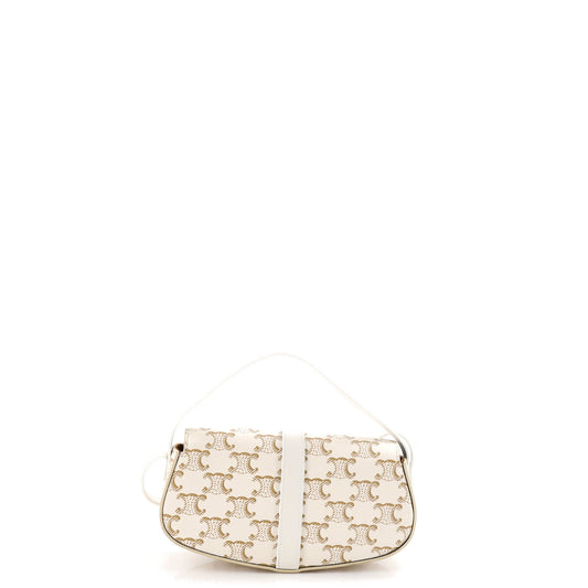 Celine Taboo Clutch with Strap in Triomphe Coated Canvas