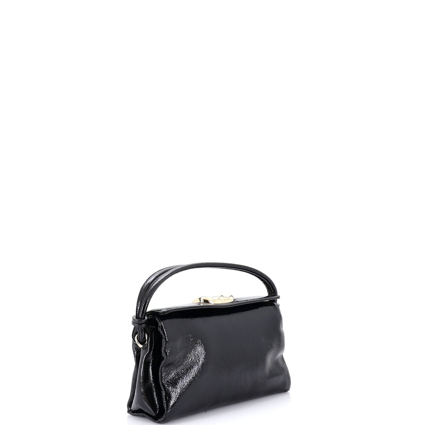 Gucci GG Patent Leather Small Soft Top Handle Bag
