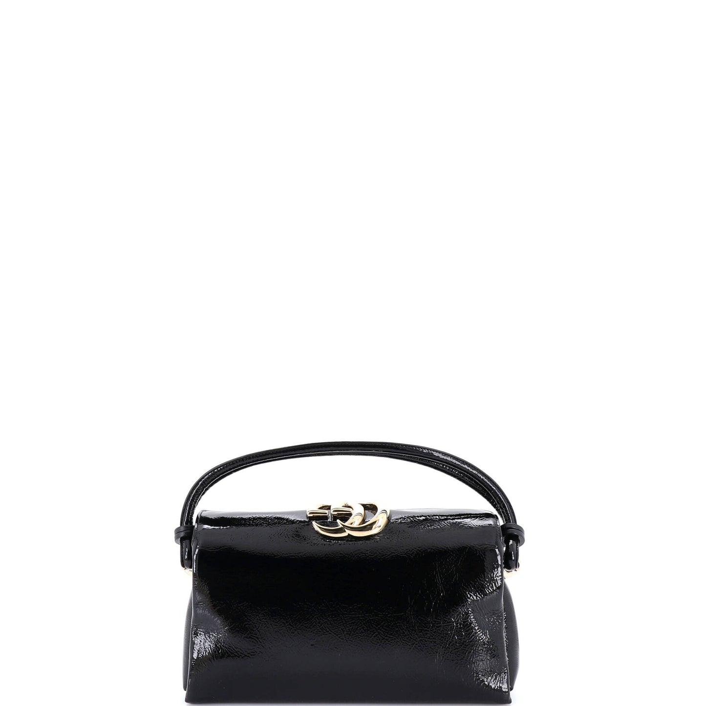 Gucci GG Patent Leather Small Soft Top Handle Bag