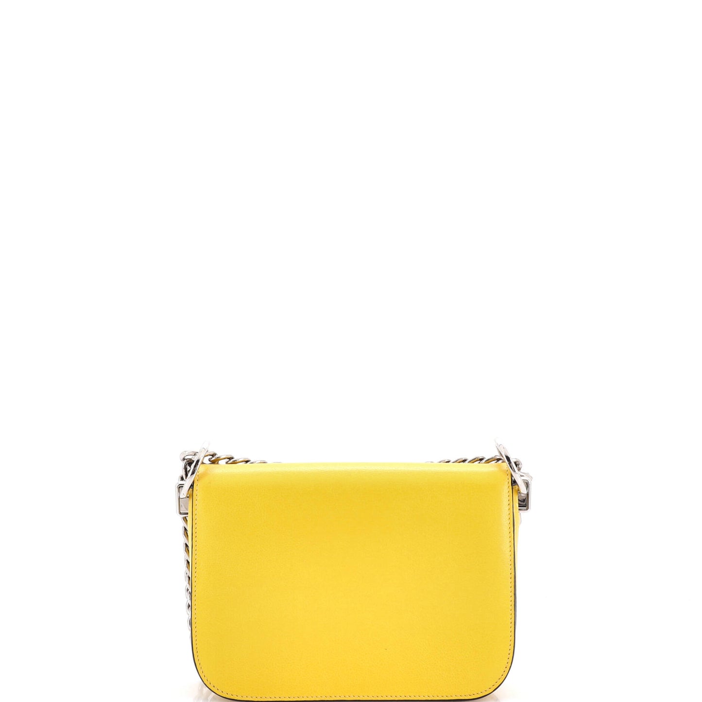 Prada Arcade Chain Flap Bag with Gray Scarf