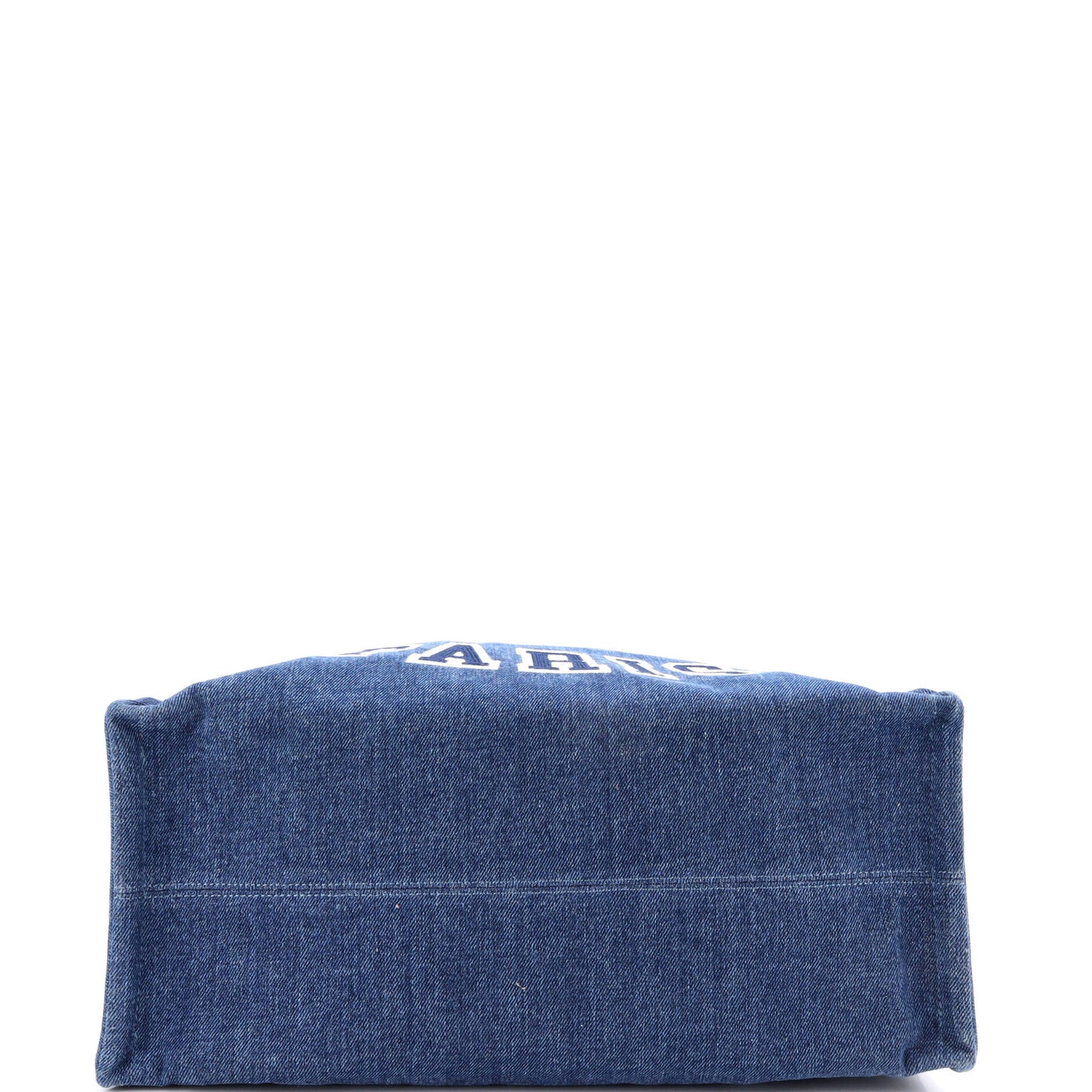 Celine Cabas Thais Tote Bag in Denim with Appliqué, Large