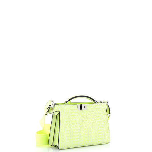 Fendi x Marc Jacobs Peekaboo I See You X-Cross Bag in Embossed Leather with Printed Logo