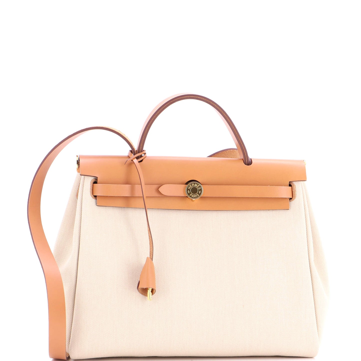 Hermès Elbag Zip Leather &amp; Toile 31