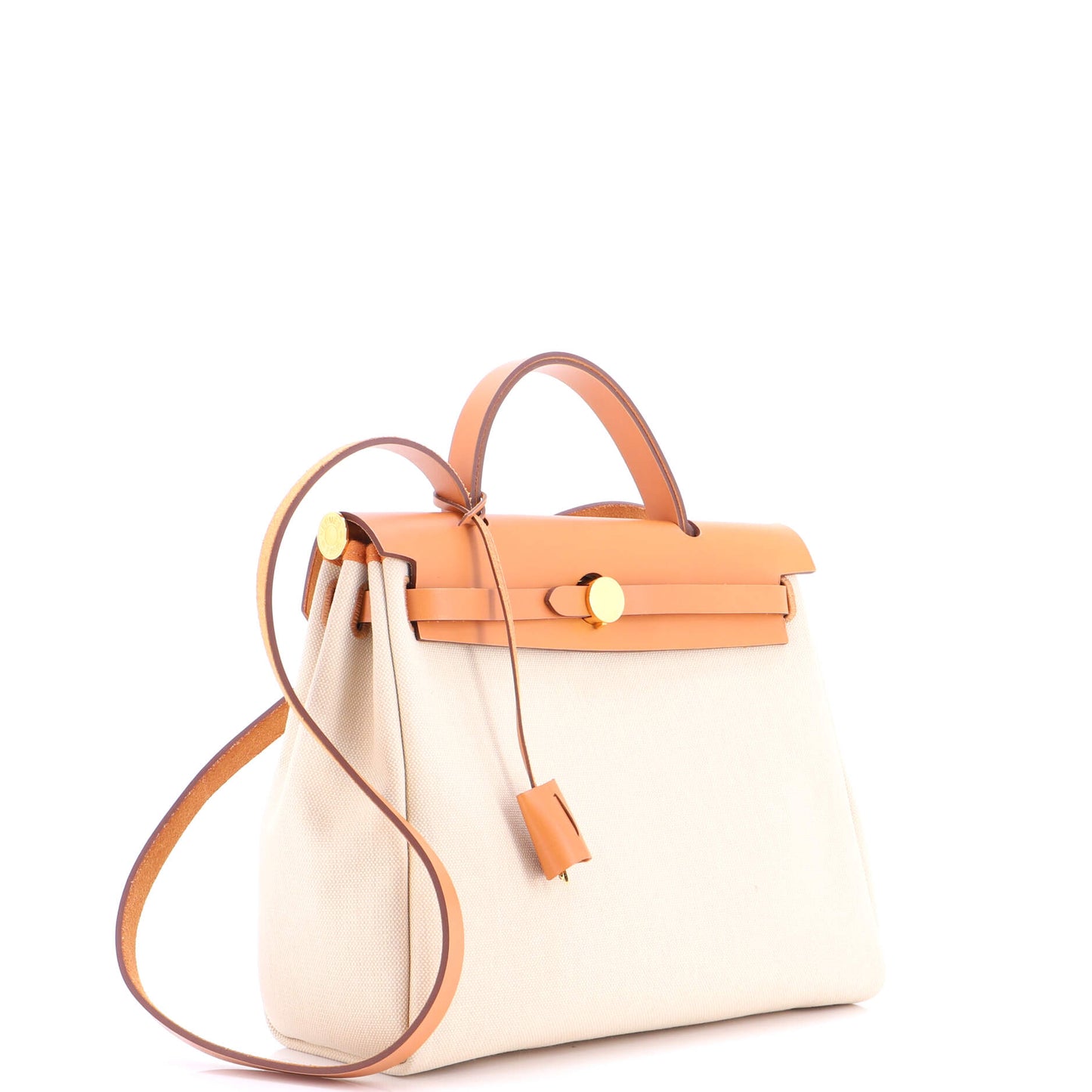 Hermès Elbag Zip Leather &amp; Toile 31