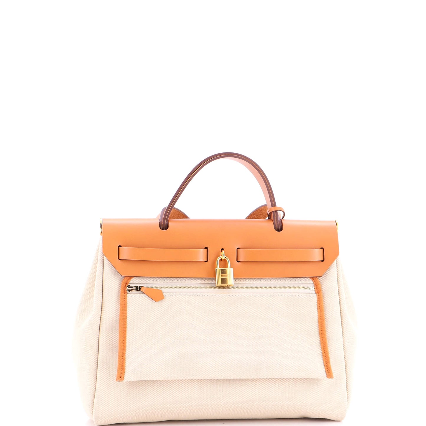Hermès Elbag Zip Leather &amp; Toile 31