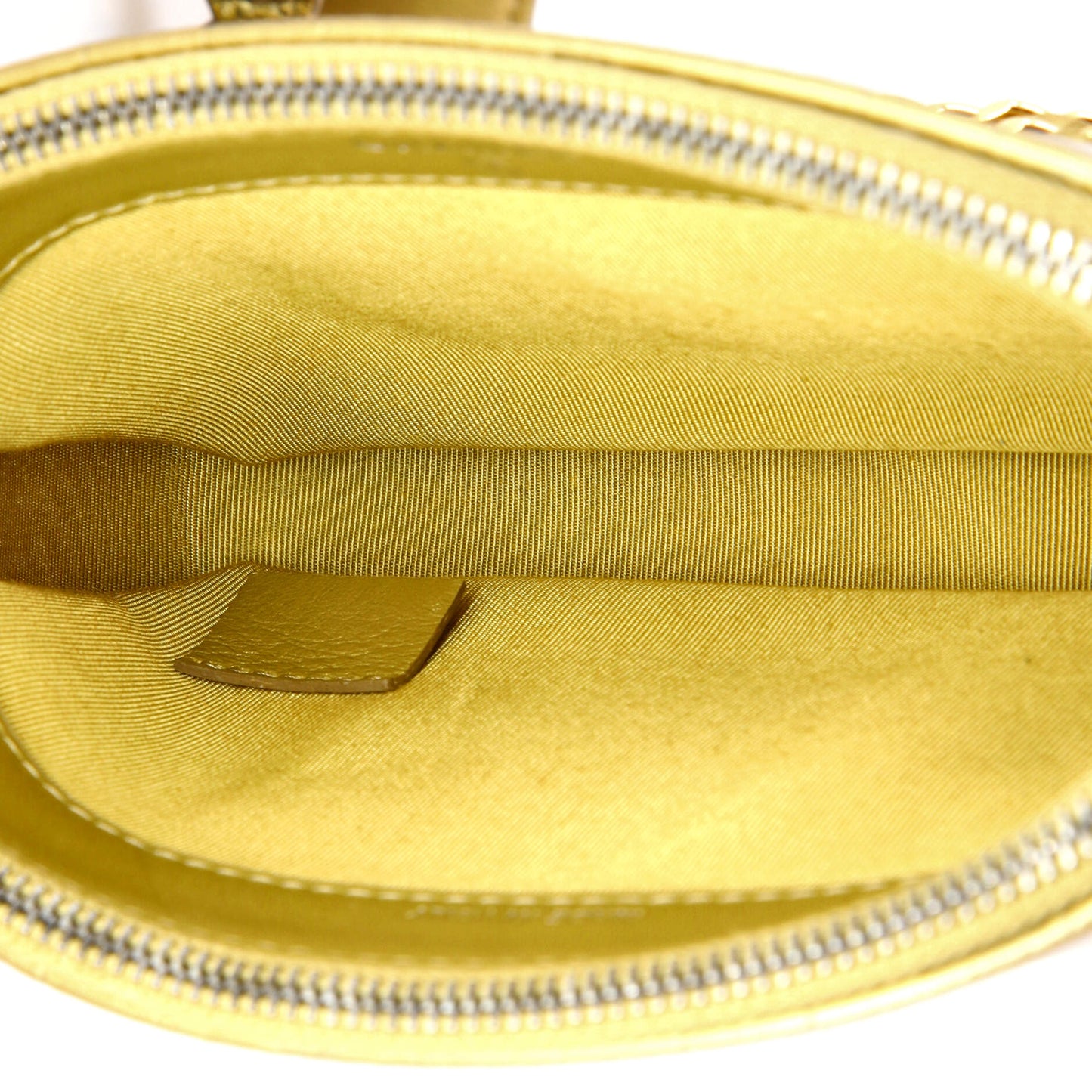 Chanel Gabrielle logo handle double-zip clutch bag with chain in crocodile-embossed calfskin